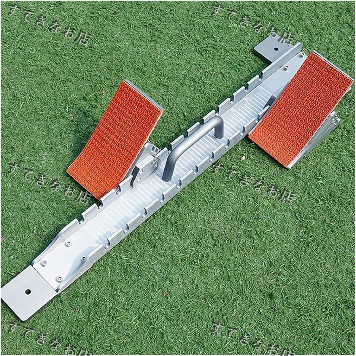 スターティングブロック スターティング ブロック陸上競技場、 アルミニウム 多機能 雷跡ブロック スプリント用、 4つの角度調整可能なペダ拍卖