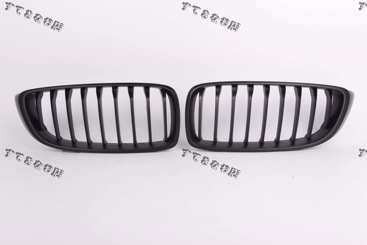 送料無料 ABS製 BMW 4シリーズ F32 F33 F36 F80 F82 M3 M4 シングルタイプ グリル マット面 左右セット拍卖