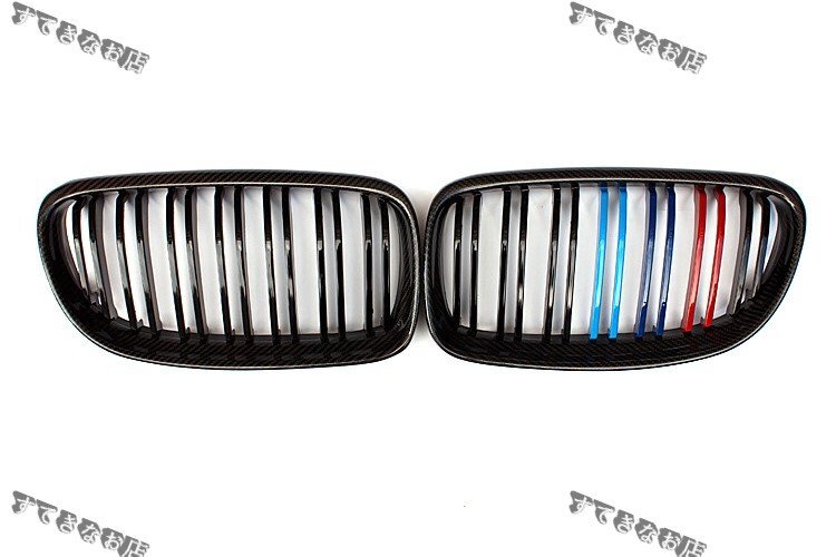 特売!カーボン製 BMW 3シリーズ E90 E91 後期 フロントグリル シングルバー 3色タイプ拍卖