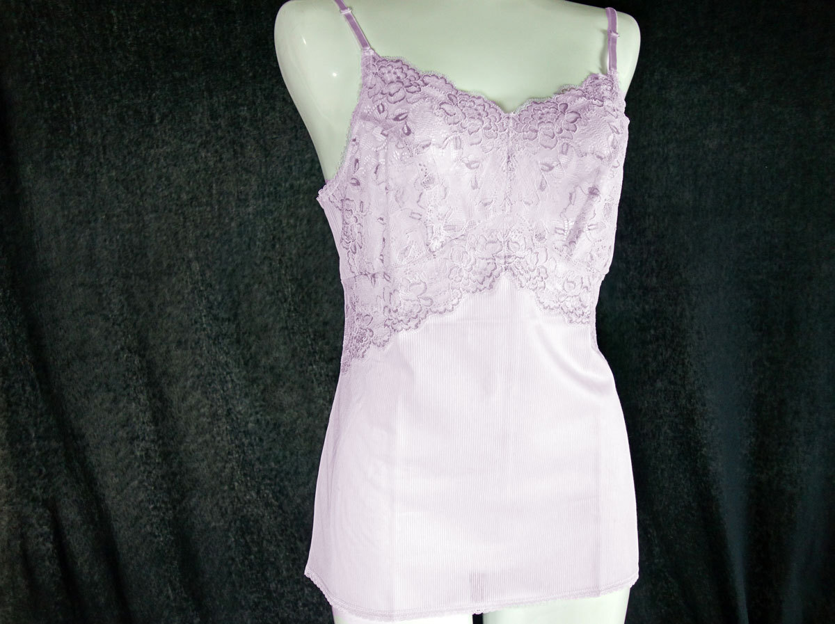 (ポスト投函 送料無料)【バスト80サイズ】日本製 綿混キャミソール モーヴ 新品 CI495LS1708-80 キャミソール 下着 インナー拍卖