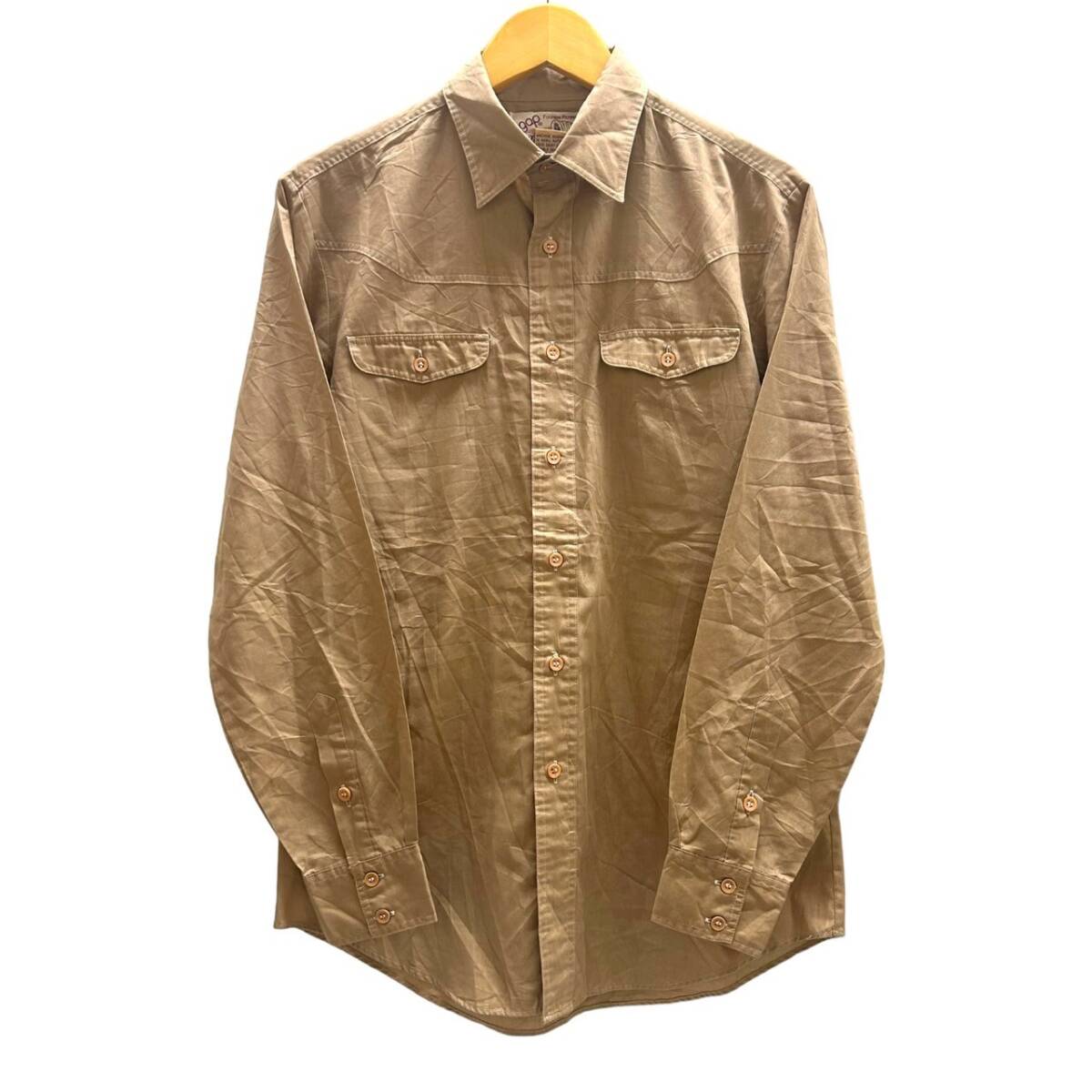 GAP (ギャップ) OLD オールド 90s 長袖シャツ コットン/ポリ M ブラウン系 メンズ/045拍卖