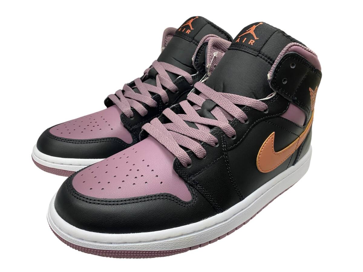 NIKE (ナイキ) AIR JORDAN 1 MID SE エア ジョーダン 1 ミッド スニーカー FB9911-008 27cm US9 ブラック パープル メンズ/049拍卖