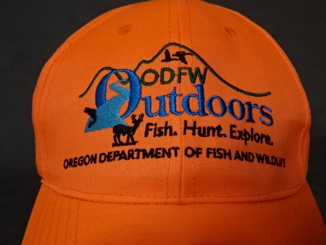激レア USA購入 アメリカ企業モノ アウトドア系店舗【Cabela's】 オレゴン州 野生動物 管理【ODFW】ロゴ刺繍入りCAP オレンジ 中古良品拍卖