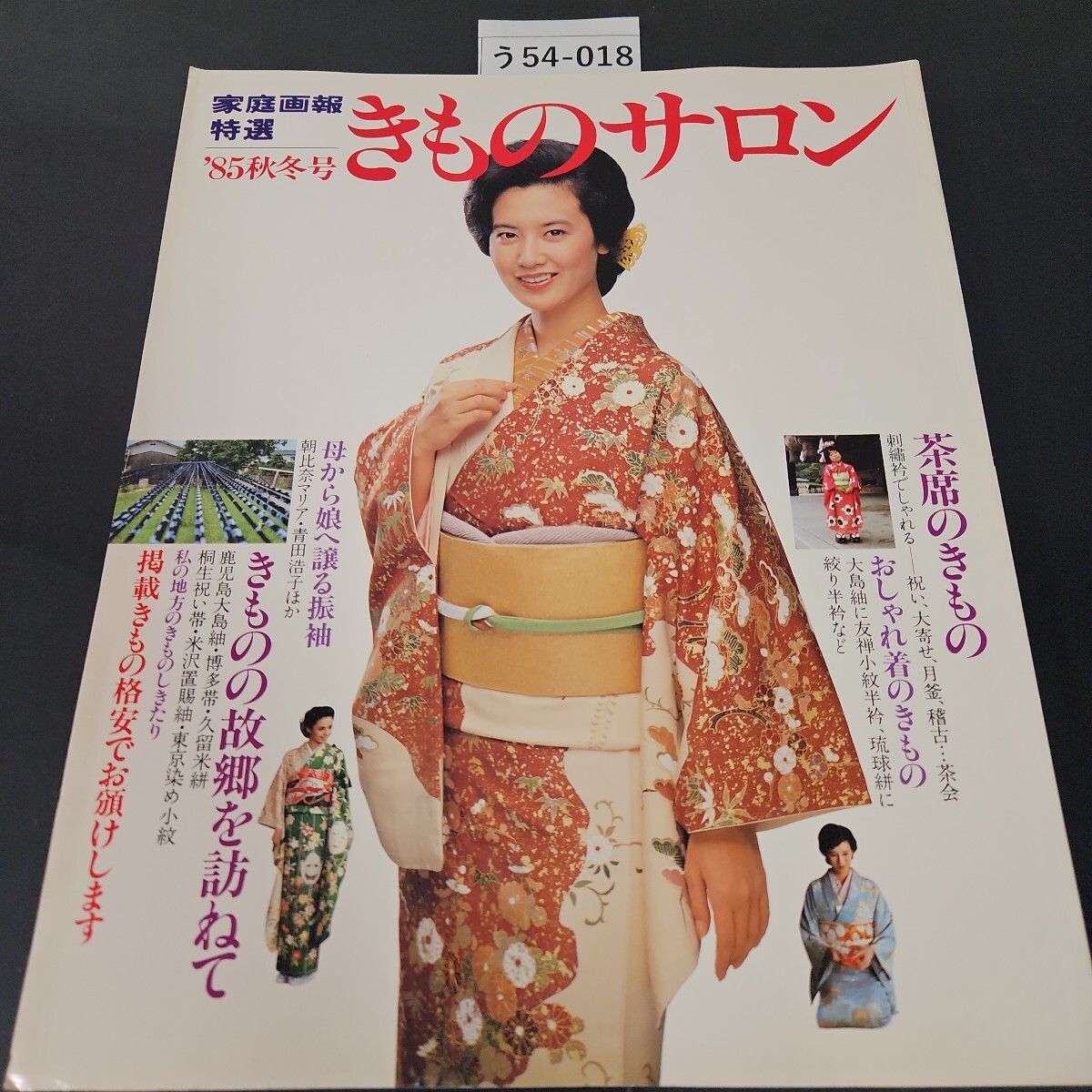 う54-018 家庭画報特選きものサロン85秋冬号 茶席のきもの 刺繍衿でしゃれる 世界文化社拍卖
