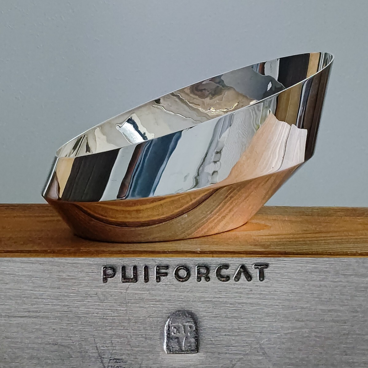 フランス製 Puiforcat ピュイフォルカ ソムリエ ワインクーラー ワインボトルホルダー インテリア 希少 中古 送料無料 即決拍卖