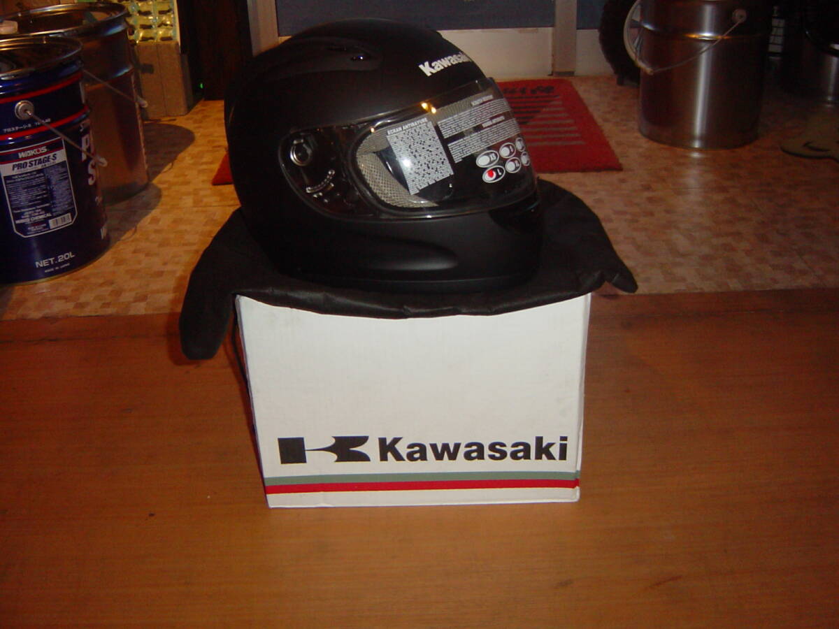 KAWASAKI・マッドブラック・Lサイズ・展示品・格安・人気・オシャレ・フルフェイス・カワサキ・ニンジャ・センス拍卖