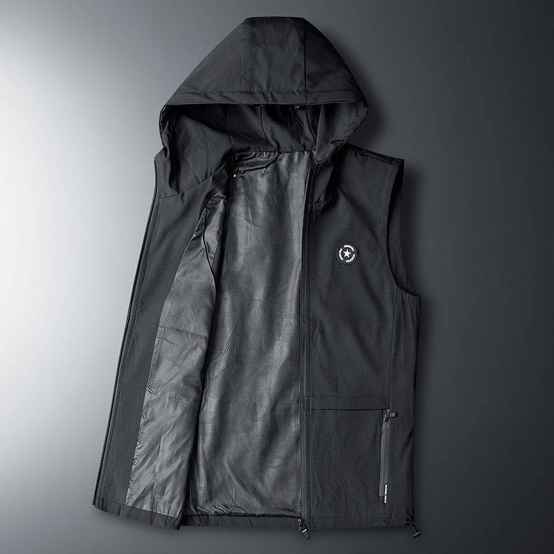 新入荷新品 夏物 上質 サマーベストフード付き チョッキ 多機能ベスト かっこいい お釣りベスト アウトドアベスト M-6XL拍卖