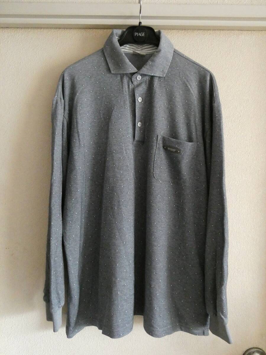 【クリックポスト発送】DUNLOP MOTORSPORT ダンロップ★グレー地にドット柄の長袖シャツ★LL拍卖