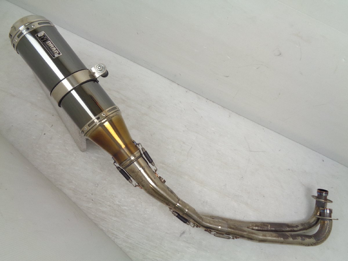 TMAX530 SJ12J SJ091 SJ092 12-16 MACMRD M-Drag メタルブラック フルエキゾースト マフラー チタン サイレンサー 良品【E949】拍卖