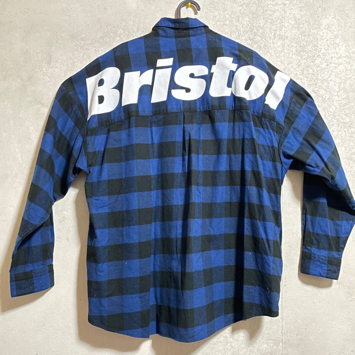 S新品FCRB 21AW BIG LOGO FLANNEL BAGGY SHIRT ビッグロゴフランネルバギーシャツ/ネルシャツ/FCRB-212078ブリストルSOPH F.C.Real Bristol拍卖
