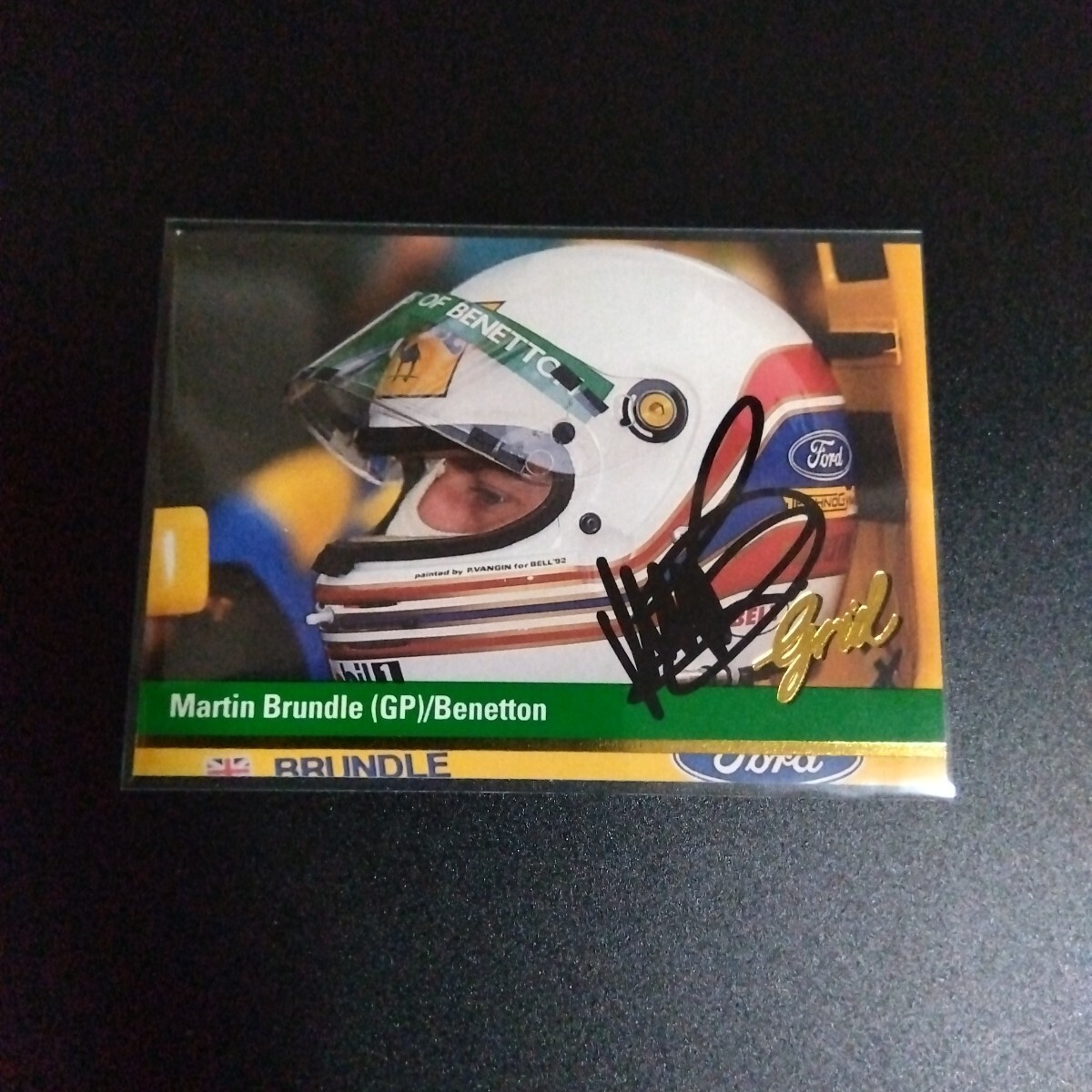 Grid motorcard 1992 F1カード マーティン・ブランドル 直筆サイン入り #85 ベネトン拍卖