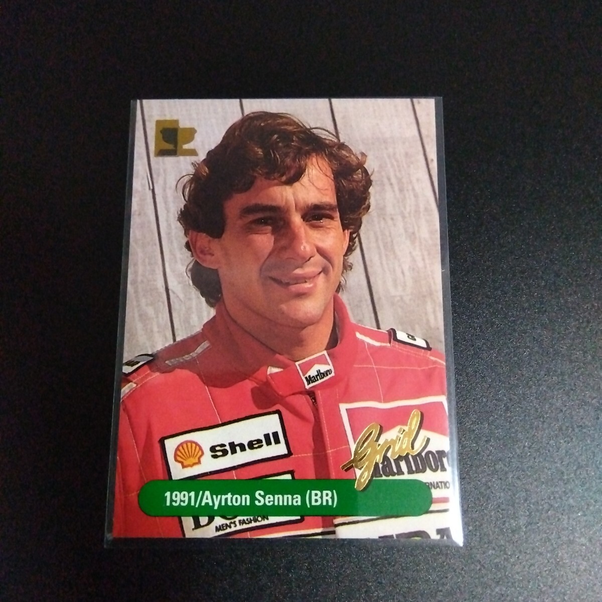 Grid motorcard 1992 F1カード アイルトン・セナ Ayrton Senna 1991ワールドチャンピオン #186拍卖