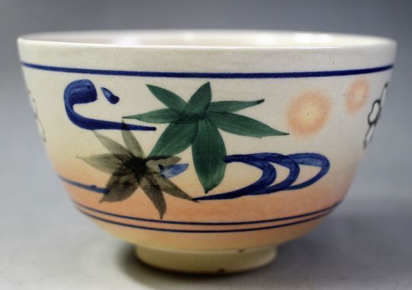 B-973★ 茶碗 紅葉 抹茶碗 京焼 茶道具 色絵 古玩 蔵出拍卖