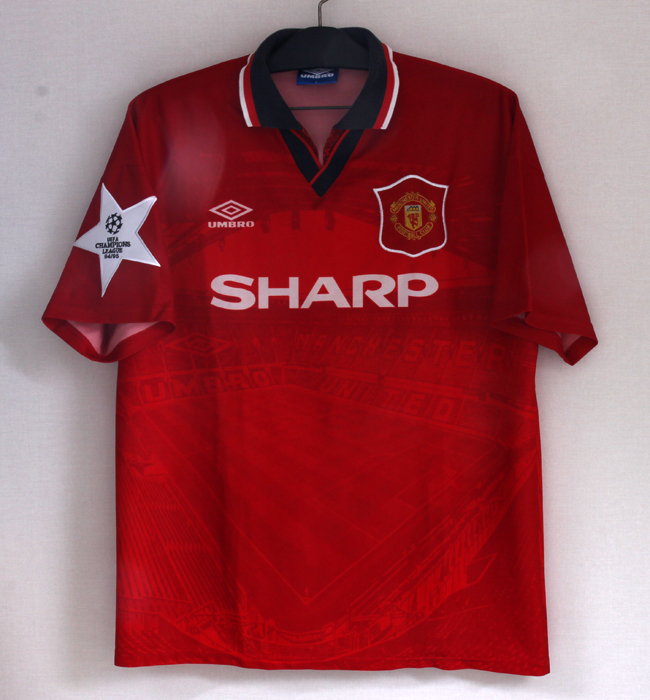 94-95マンチェスターユナイテッド MUFC(H)#7 エリック・カントナ CANTONA 半袖 Umbro正規 Uefa CL仕様 XL拍卖