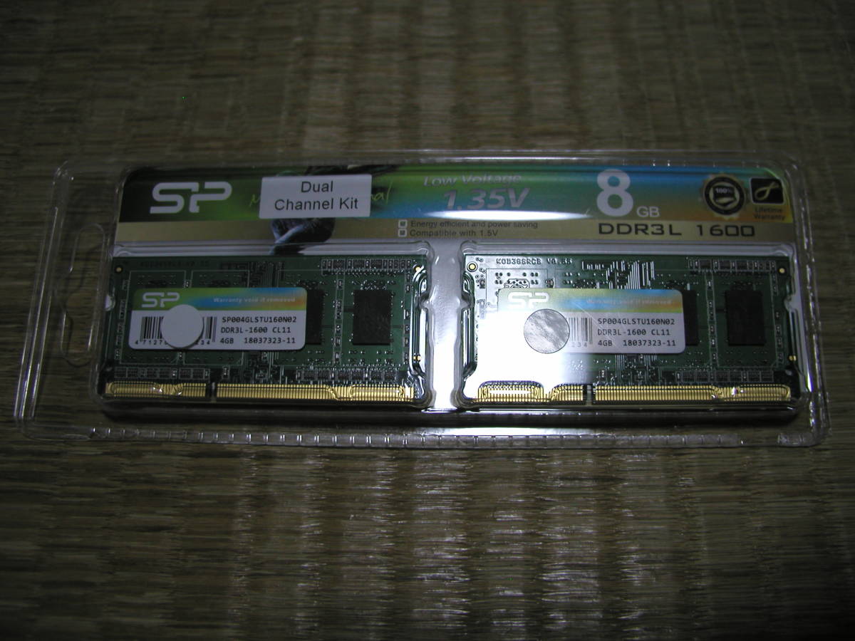 ☆★未開封品! シリコンパワー ノートPC用メモリ DDR3L-1600(PC3L-12800) 4GB×2枚 (8GB)★☆拍卖