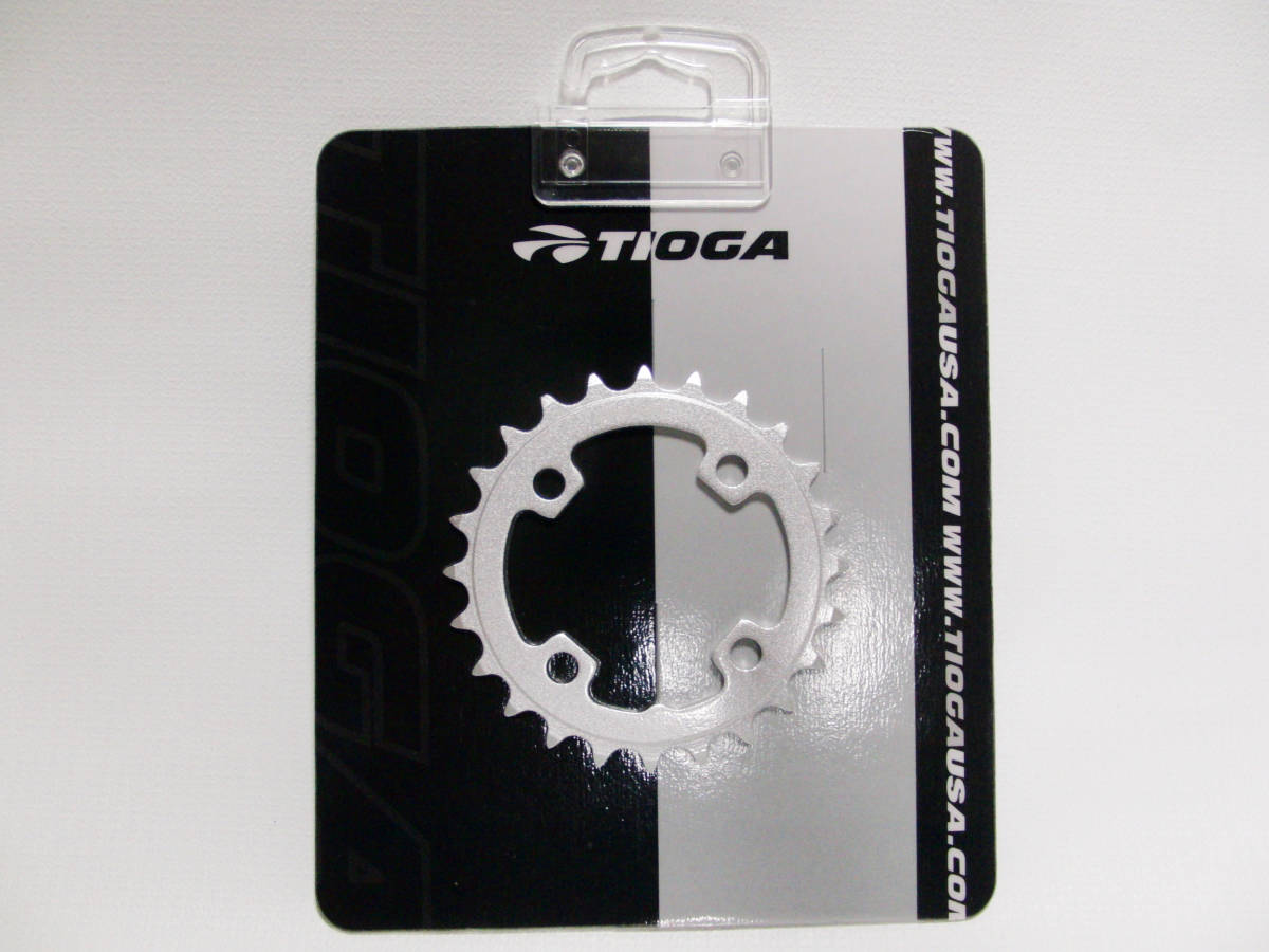 【送料無料】未使用 TIOGA チェーンリング 24T PCD:64mm 4アーム CKR03800 アルミ合 7~9SPEED対応拍卖
