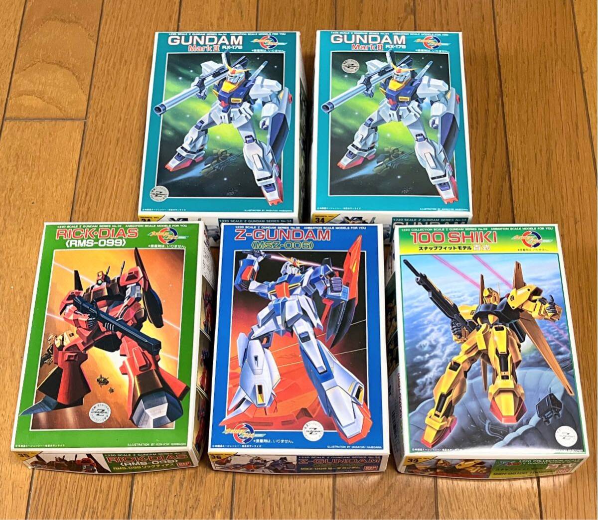 ◆5点セット◆1/220 機動戦士Zガンダム 「ガンダムMK-II」「リックディアス」「ゼータガンダム」「百式」◆バンダイ◆拍卖