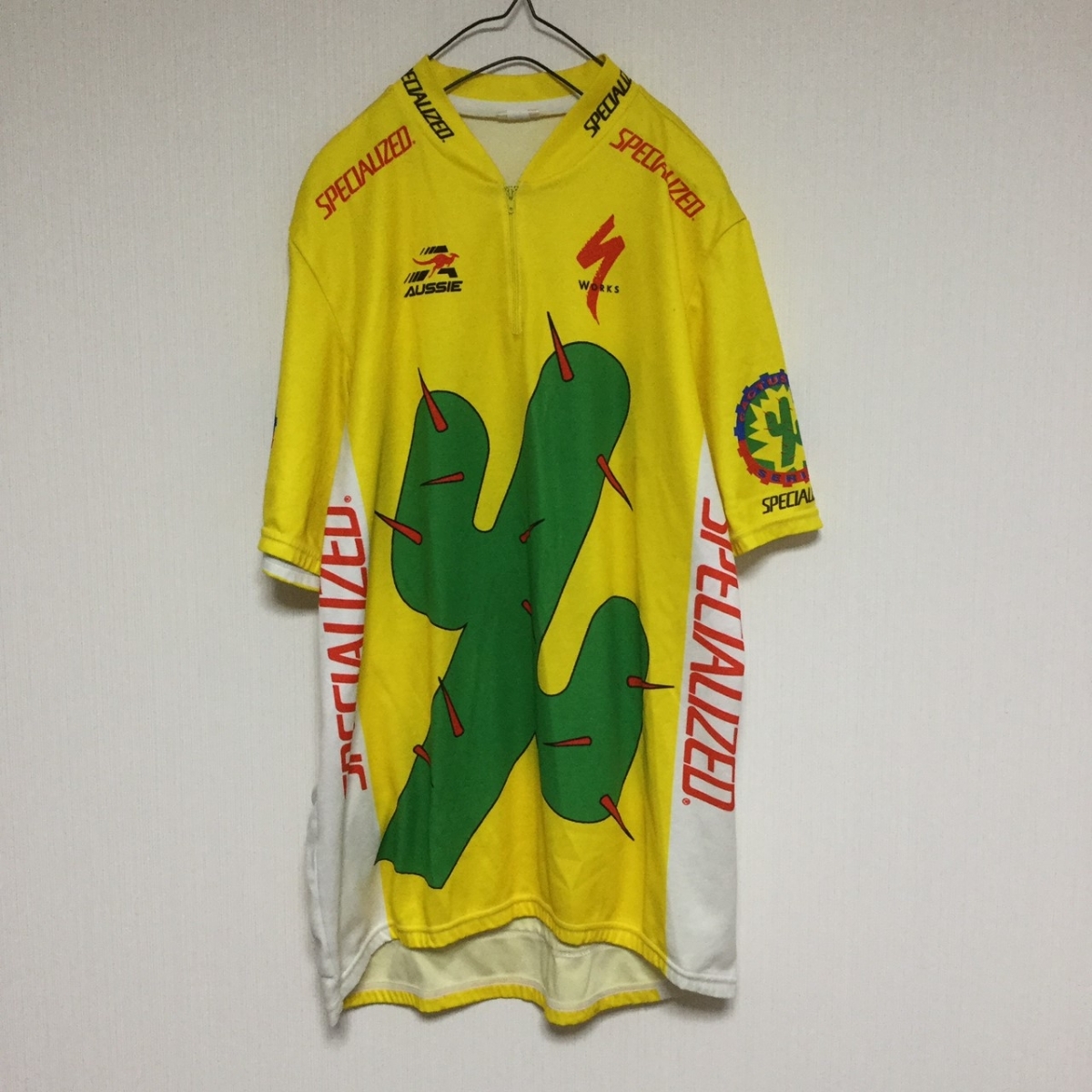 AUSSIE オージー サイクルウェア サイクルジャージ サボテン 黄色 イエロー拍卖