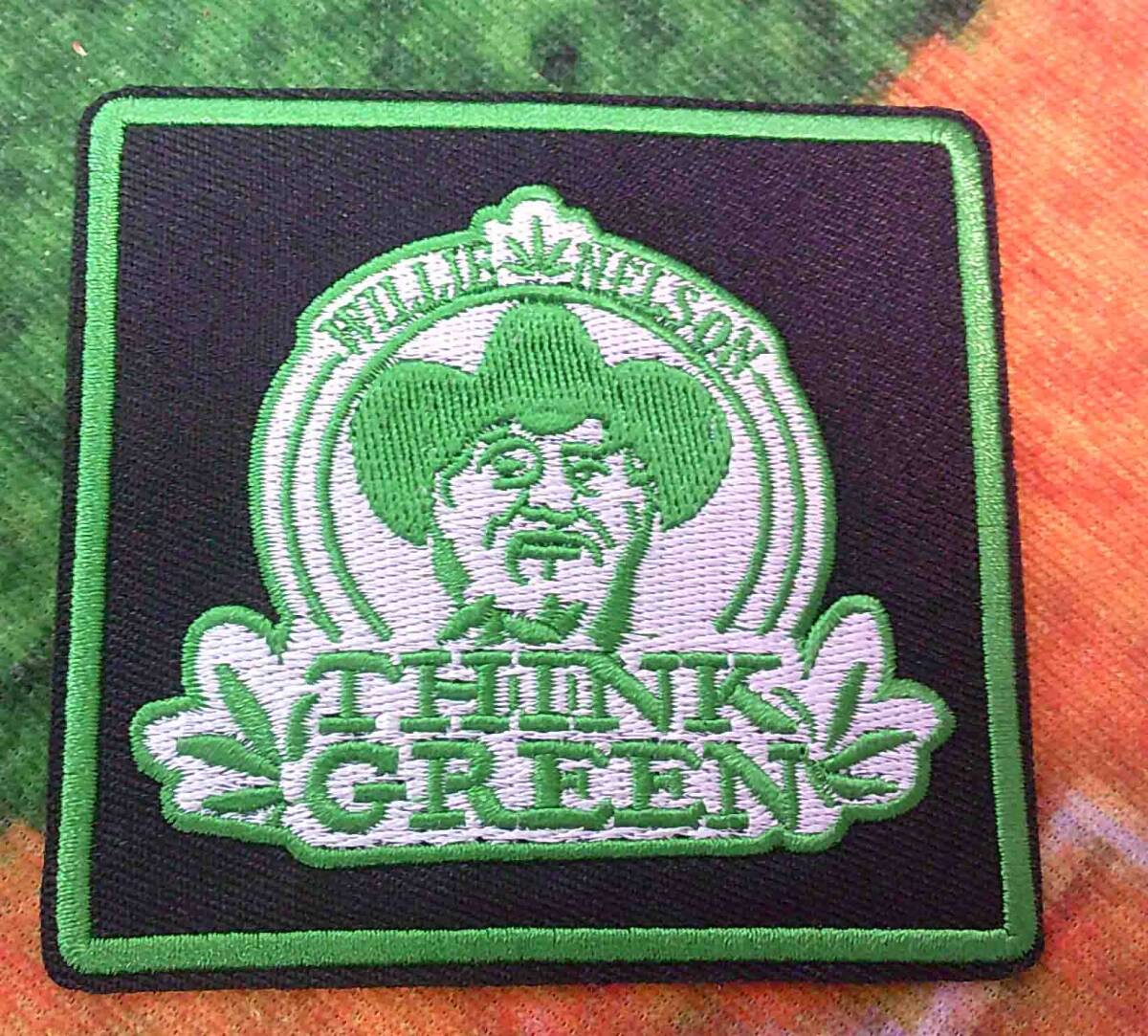 黒緑TG帽子男性■新品■THINK GREEN WILLIE NELSON ウィリー・ネルソン アメリカ カントリーミュージック 刺繍ワッペン■衣類・衣服DIY拍卖