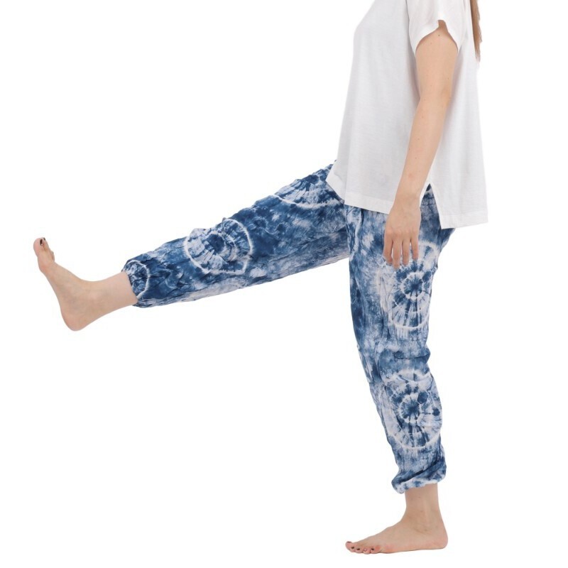 タイダイ染め パンツ サルエルパンツ アラジンパンツ タイダイ タイパンツ エスニックパンツ メンズ レディース ユニセックス BLUE拍卖