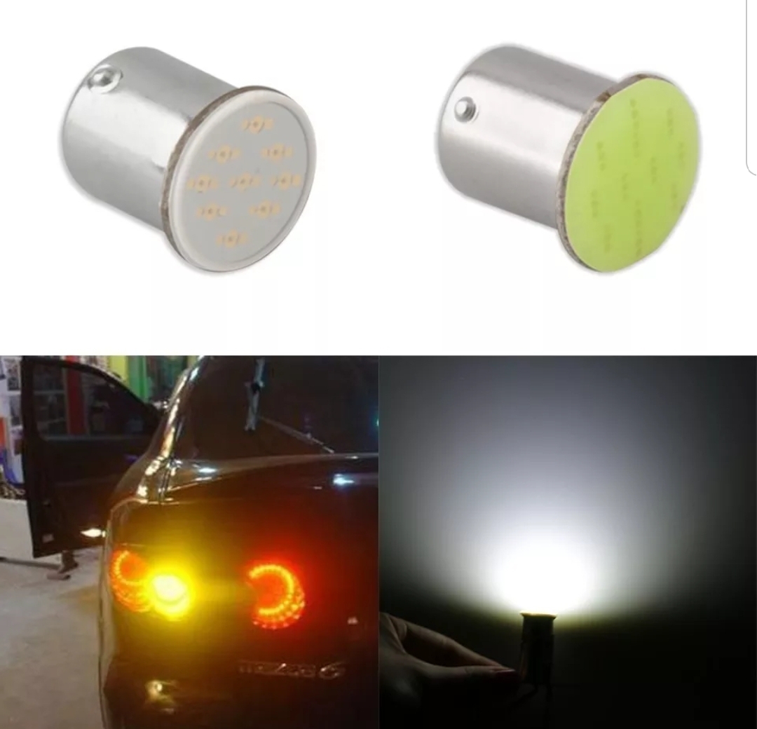 S25 LEDバルブ ba15s ホワイトまたはアンバー 10個セット 180度 平行ピン シングル 12v拍卖