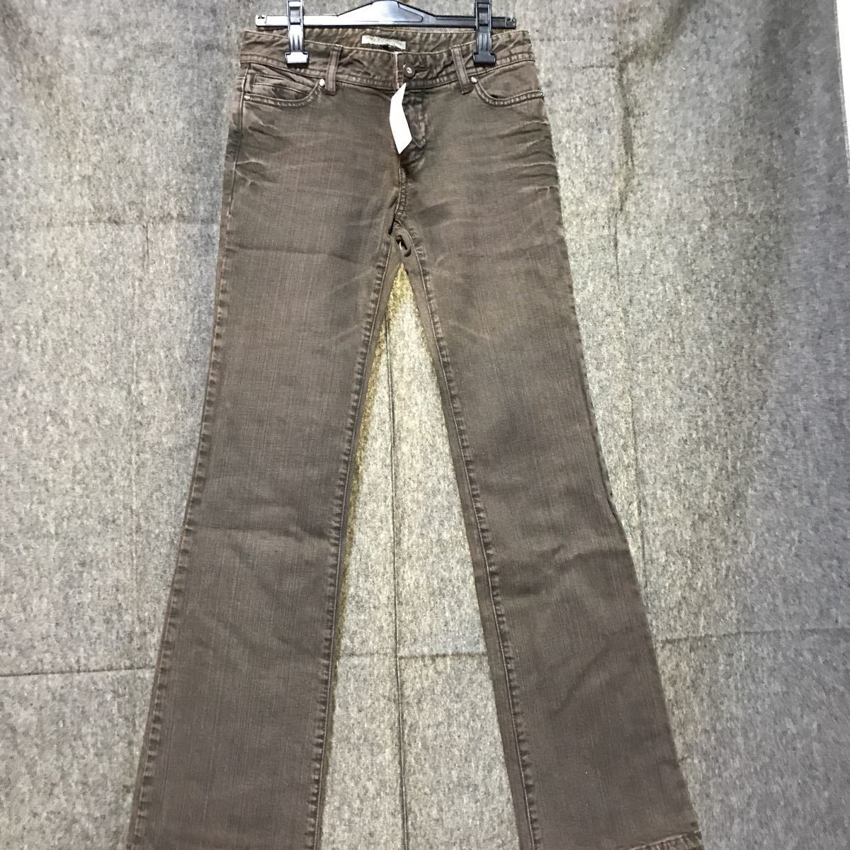 新品激安 プロポーション ストレッチ デニム ジーパン ブラウン 3 さ拍卖