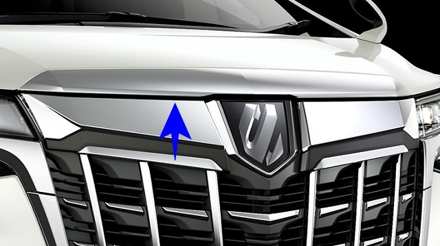 新品 トヨタ純正 アルファード 30 後期 ボンネット フード モール シルバー メッキ モールディング カバー グリル AGH30,35/AYH30/GGH30,35拍卖