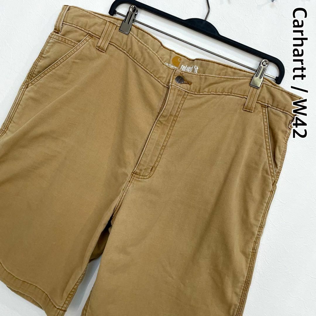 カーハート 大きいサイズ ダック地 ワンポイント ショートパンツ 大きいサイズ W42inch Carhartt拍卖