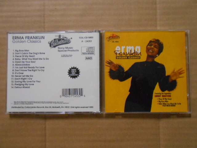 CD Erma Franklin 「GOLDEN CLASSICS」 輸入盤 COL-CD-5453 美盤 ジャケットは綺麗 EpicとShout時代から選んだ全14曲 Arethaの姉拍卖