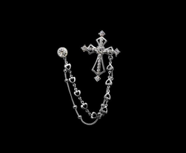 【送料無料】 ラペルピン ピンブローチ クロスデザイン ブラック ブラックリリー RP35 /21拍卖