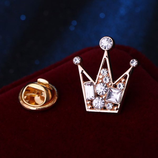 【送料無料】 ラペルピン ピンブローチ クラウンデザイン ピンクゴールド フォーマル クラウン RP28 /21拍卖