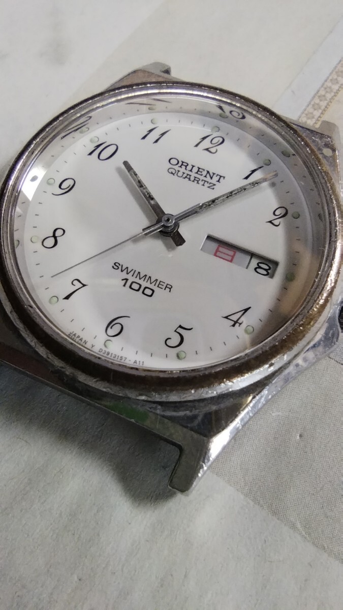稼働品 レア 【オリエント スイマー① quartz時計】 ヴィンテージ時計 ORIENT SWIMMER レトロ 腕時計 クォーツ 昭和レトロ スクエア拍卖