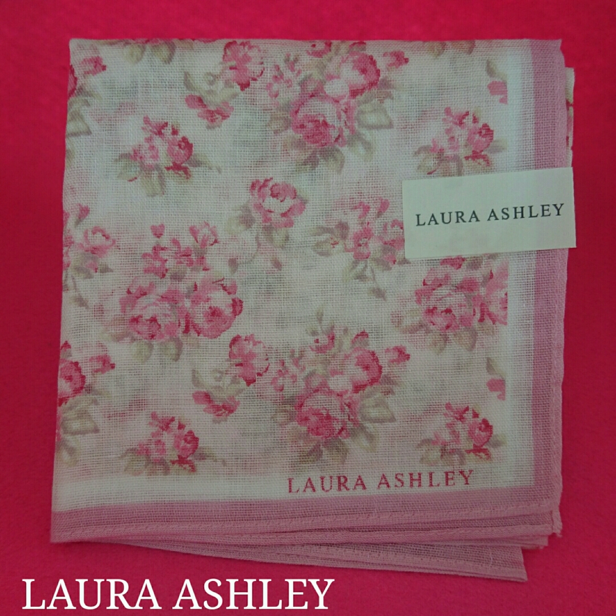 【未使用新品】 AURA ASHLEY ローラアシュレイ ハンカチ 80 8360拍卖