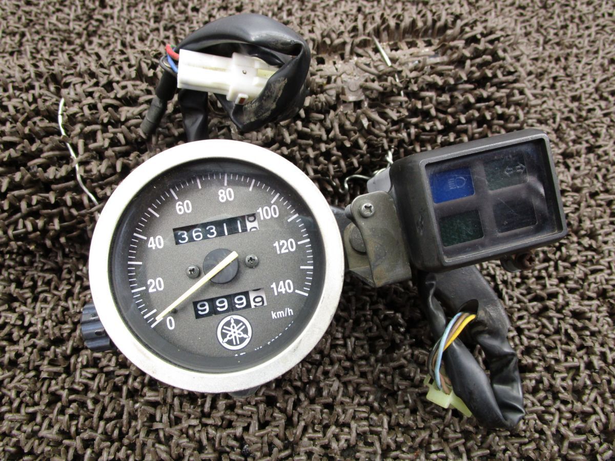 TW225 ディスク スピードメーター インジケーター △R267!DG09J ヤマハ 【 G328E 】 キャブ車 動画有拍卖