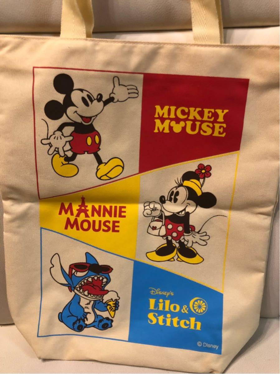 ミッキーマウス ミニーマウス スティッチ ナイロントートバッグ エコバッグ ディズニー拍卖