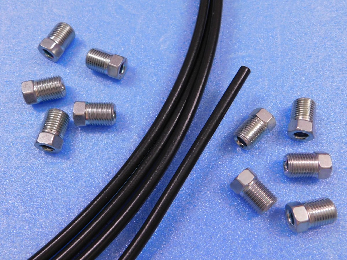 【ブレーキパイプ・スチール /フッ素樹脂コーティング】※《パイプ径3/16・Φ4.76mm×4.0m》フレアナット10個 日産 ホンダ など拍卖