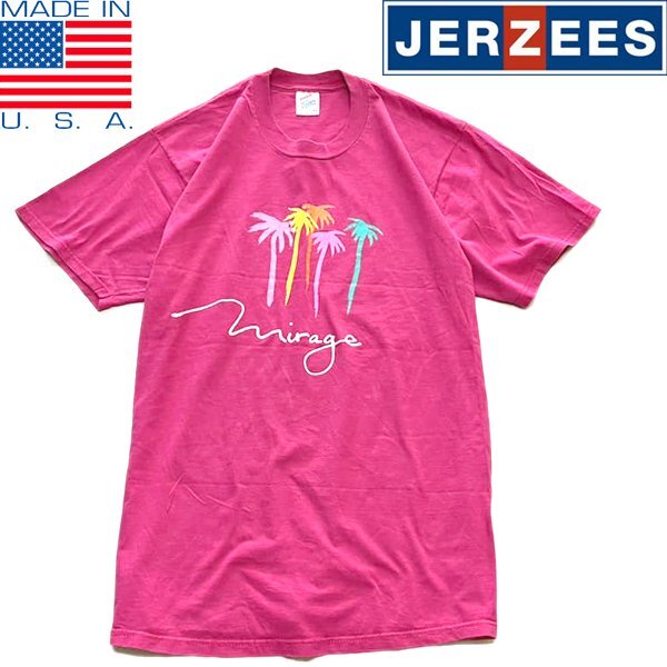 1点物◆USA製ビンテージ90sジャージーズTシャツ古着メンズXLレディースOKアメカジブランド90sストリート/スポーツ/アメリカ製ピンク373146拍卖