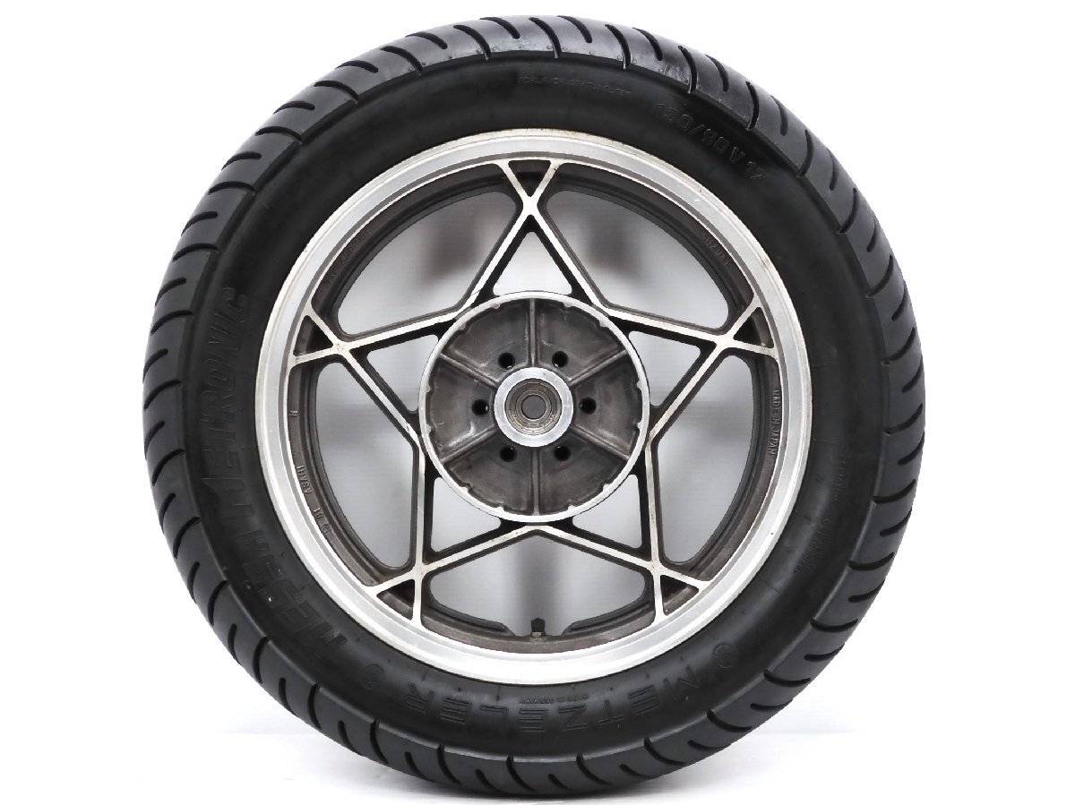 160【評価A】 GS1100E JS1GU73A 当時物 実動 純正 リア ホイール MT 2.50×17 タイヤ 130/90 V17 走行距離表示232マイル GSX1100E GSX1100S拍卖