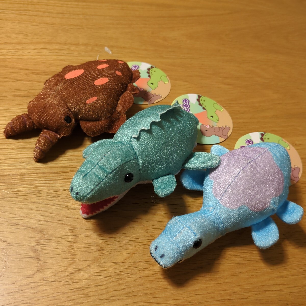 【非売品】わくわくの森 恐竜ぬいぐるみ モササウルス フタバサウルス・スズキイ アノマロカリス フタバスズキリュウ マスコット 3種拍卖