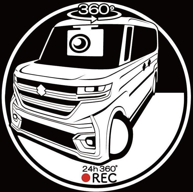 カラー変更可能! mk94s スペーシアカスタム ドラレコ ドライブレコーダー ステッカー 360°拍卖