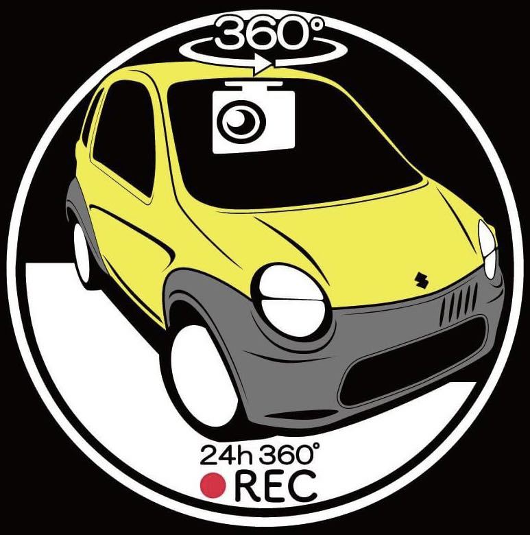 スズキ ツイン カラー変更承ります ドラレコ ドライブレコーダー ステッカー  360° カッティングステッカー拍卖