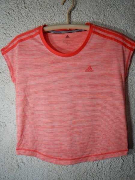 n9370 adidas アディダス レディース 半袖 ボーダー デザイン tシャツ 人気 スポーツ 送料格安拍卖