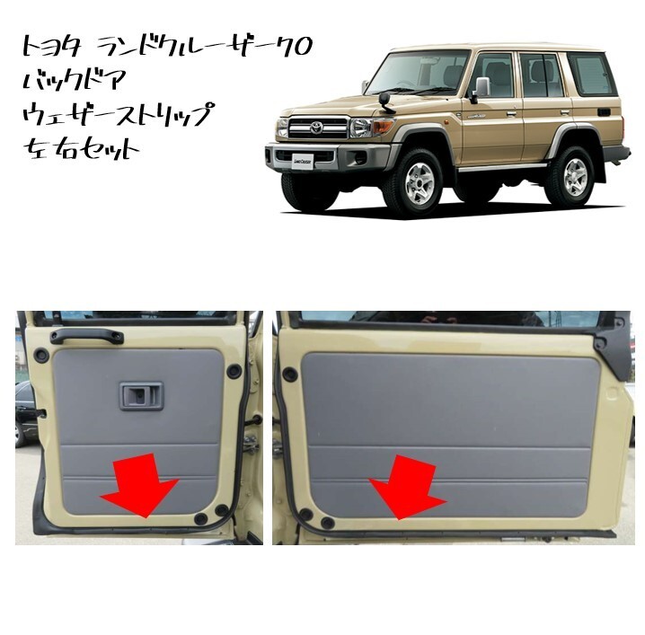 ★新品 未使用 純正部品 トヨタ ランドクルーザー70 バックドア ウェザーストリップ 左右セット ウェザストリップ GRJ76K GRJ79K★拍卖