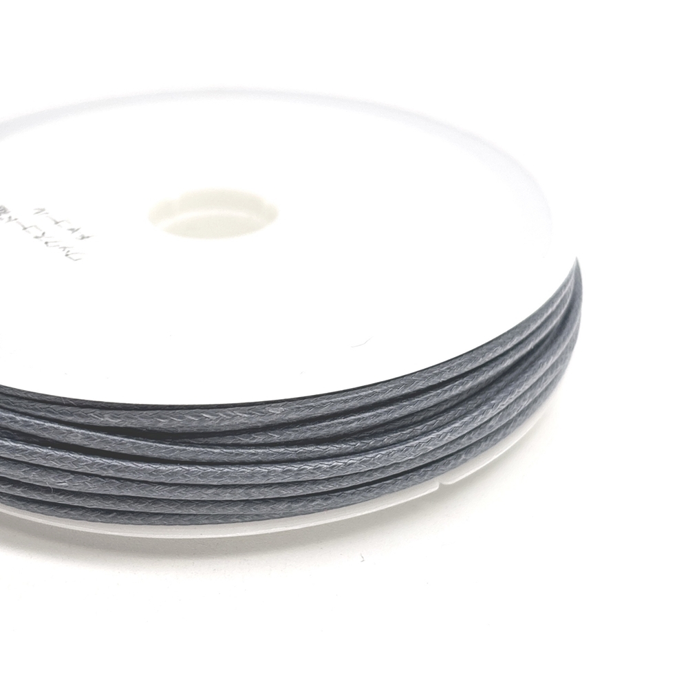 ワックスコード 紐【10mカット】 コットン紐 編み紐 チャコール拍卖