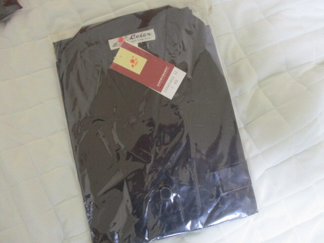 未使用 サテンシルク100% 男性つぼみパジャマ 黒 XL 身長170cm~175cm相当拍卖