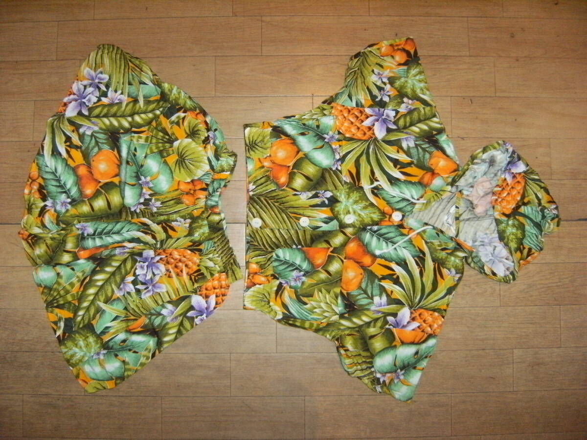 昭和レトロ★日本製★90年代 派手系 コンパニオン キャンギャル アロハ 上下セット パーティー★マリンスポーツ ハワイ ディスコ ヤンキー 拍卖