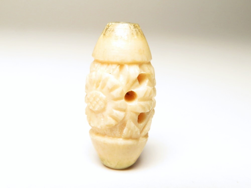 【8434】明治~大正 堤物(検・印籠 根付) 鹿角 緒締(初品・買取品)拍卖