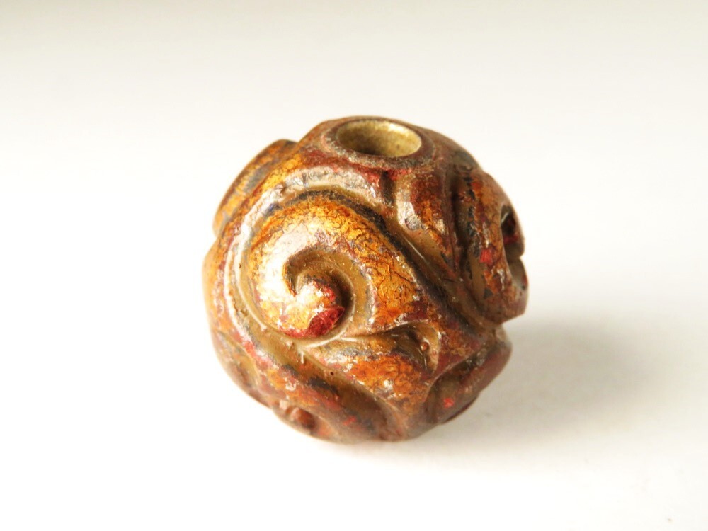 【8449】明治~大正 堤物(検・印籠 根付) 焼き物 緒締(初品・買取品)拍卖