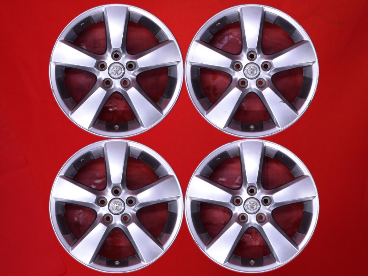 【激安 中古 4本セット】 トヨタ ハリアー 30系 純正 アルミホイール 18インチ 7JJ インセット+35 PCD114.3 5穴 ハブ径Φ60 cc18拍卖