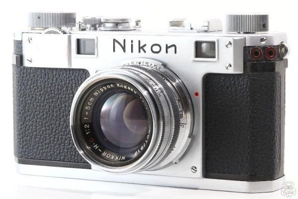 【超レア】Nikon MS 赤目ソケット+ Nikkor 5cm F2 レンズセット 完動品 レンジファインダーカメラ拍卖